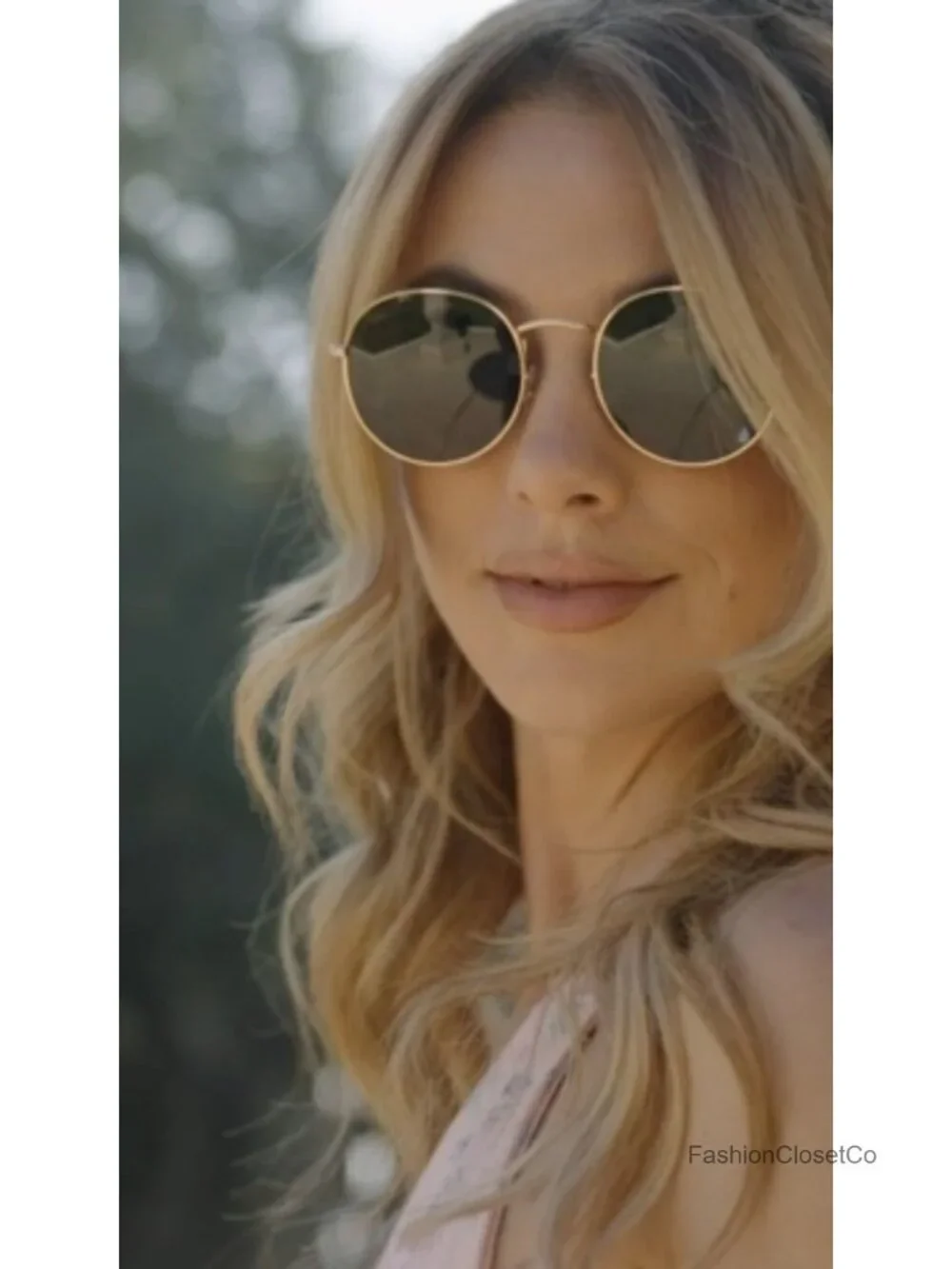 Stainless Steel Round Sunglasses with Polarized Lenses